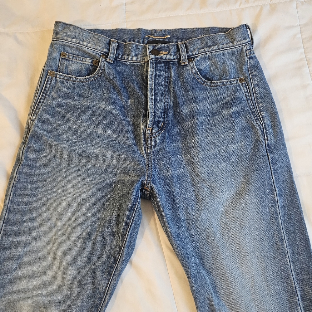 Saint Laurent 2017 Signed Pocket Blue Jeans 100% AUTHENTIC size M/30 - Picture 11 of 16